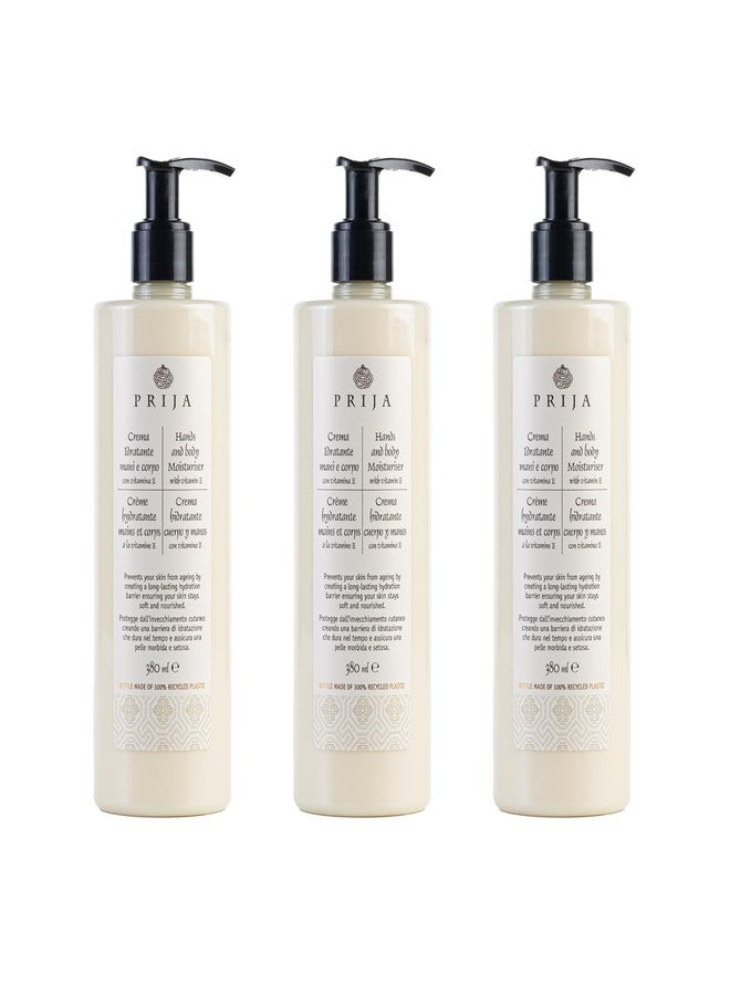 Prija Hands and Body Moisturizer Hydrates and Protects the Skin with Vitamin E, Helps Protect Skin from Ageing by Creating Long Lasting Hidration 3 x 12.85 Fl. Oz - Image 1